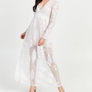 Altd State Norrie Lace Maxi Dress Size Small